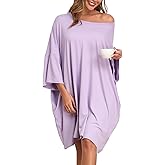MIREAZW Plus Size Nightgowns for Women Oversized Sleep Shirts lounge dress with Pockets Short Sleeve Pajamas Fit S-5XL