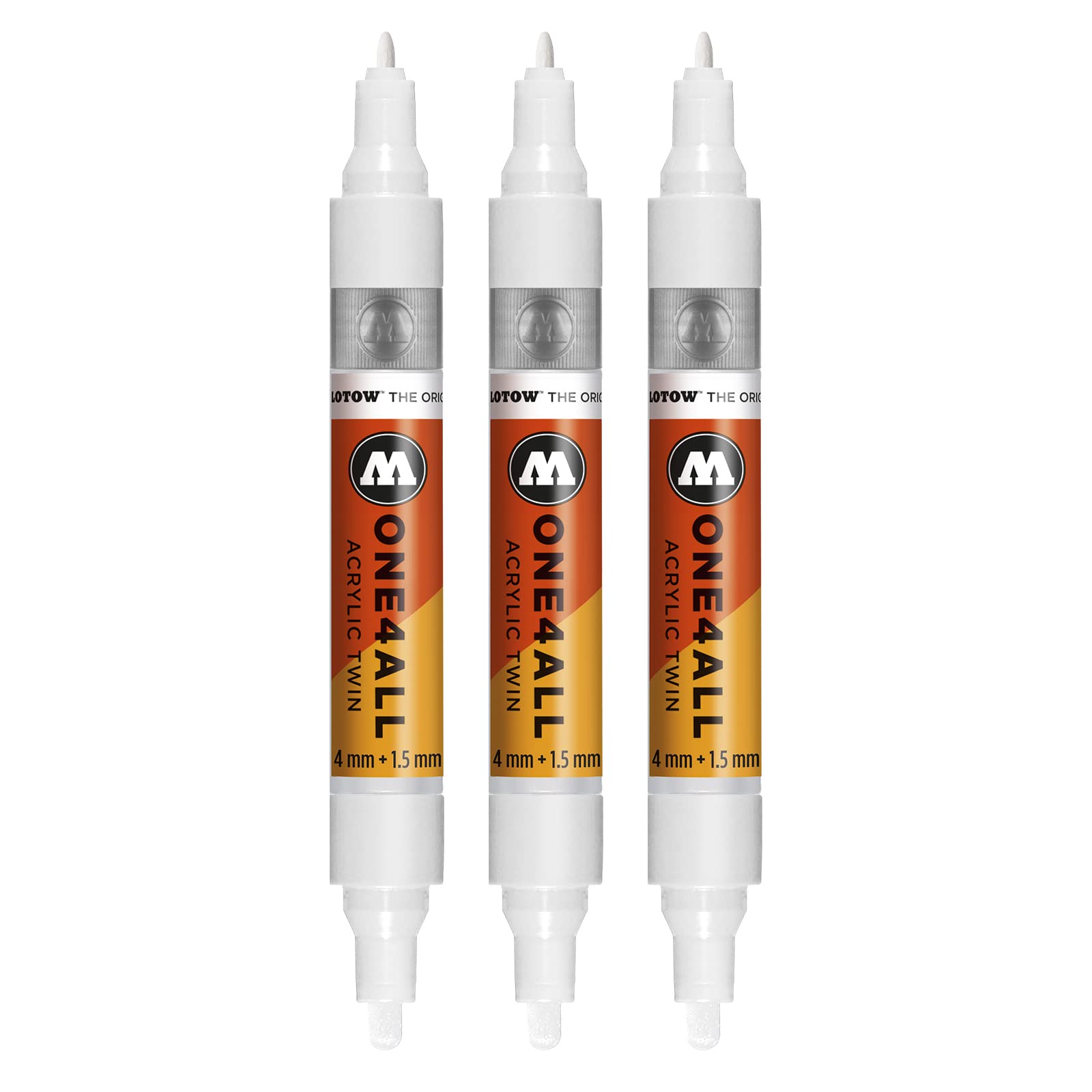 Molotow MO227411 One4All Acrylic Signal Twin Marker Pen – Pack of 3