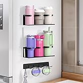 YIXISTYX Magnetic Stanley Cup Holder for Refrigerator, 2 Pack Tumbler Holder Fits 10oz to 40oz Stanley Tumblers with Handle, Magnetic Cup Organizer, Water Bottle Storage for Stanley Cup Accessorie