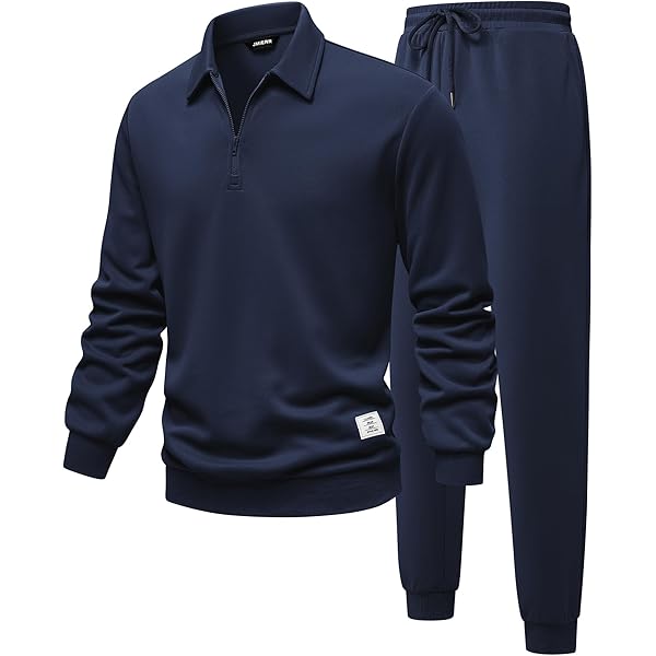 Heren sportpak set joggingpak - jas met opstaande kraag en ritssluiting aan de voorkant, trainingspak polyester Competition effen effen basic sweatshirt zonder capuchon met ritssluiting, grijs, XXL