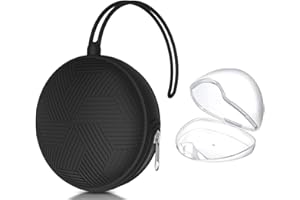 Smlpuame Pacifier Holder Case,Mothers Day Gifts for Mom BPA Free Portable Silicone Baby Pacifier Cover Pouch for Diaper Bag Stroller,Travel Outdoor Activities,Easy to Clean(Black)