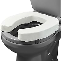 Lunderg Padded Toilet Seat Riser for Seniors - Adds 2 inches. Universal Fit - Firm Raised Toilet Seat Cushion with High-Densi