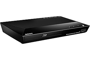 Sony BDP-BX110/S1100 Blu-ray Player with HDMI cable, Ethernet Streaming 1080p HD Video