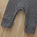 Kuriozud Newborn Infant Unisex Baby Boy Girl Button Solid Romper Bodysuit One Piece Jumpsuit Outfits Clothes (Long Sleeve one Piece Gray, 0-3 Months)