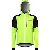 BERGRISAR Winter Cycling Jackets for Men Windbreaker Water-Resistant with Hood Bike Bicycle Biking Jackets