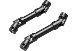 COOWOO Stainless Steel Front Rear Drive Shafts Upgrade Parts Set for 1/18 TRX-4M RC Crawler Cars, Black