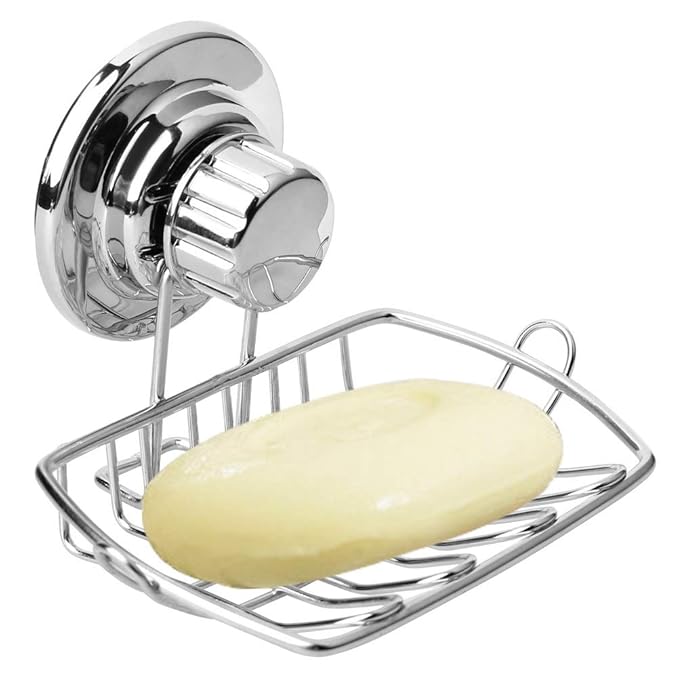 Zhiye Strong Suction Cup Soap Dish Holder, stainless steel Shower Sink