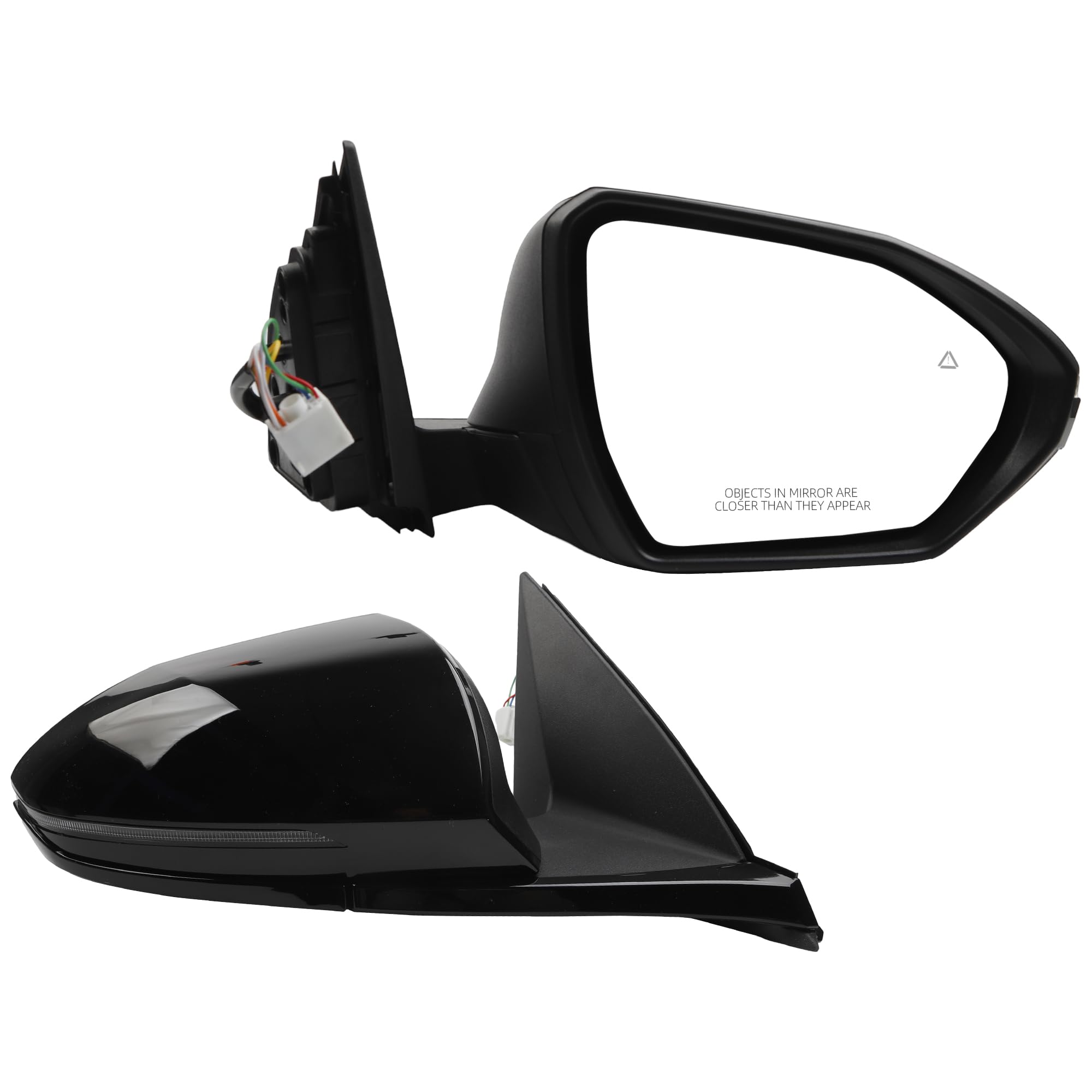 Photo 1 of Dasbecan Passenger Right Side Door Mirror Compatible with Hyundai Tucson 2022-2024 Heated Blind Spot Detection(BSD) Turn Signal Power Glass Black Painted # 87620-CW030 HY1321328 8Pins