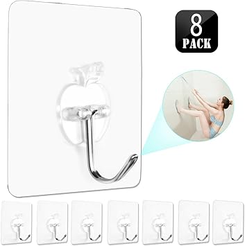 Amazon Com Powerful Transparent Wall Hook Hengsheng Heavy Duty