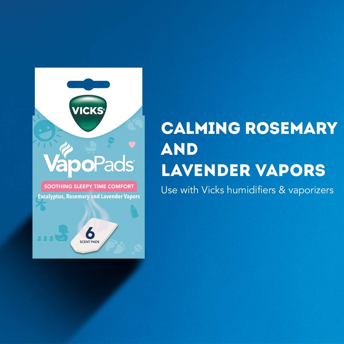 Vicks Sleepytime Waterless Vaporizer Scent Pads Rosemary, Lavender and Eucalyptus Scented Vapor Pad Refills: Health & Personal Care