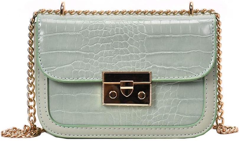 GEZHF Chain Korean Version Of Crocodile Pattern Women Cross Body Bag Shoulder Messenger Bags Handbags