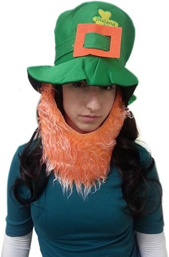 st patricks day hat and beard