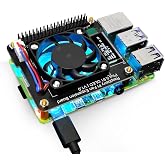 GeeekPi Fan Hat for Raspberry Pi 4 Model B, PWM Fan GPIO Expansion Board with 0.91inch OLED Display for Raspberry Pi 4B/3B+/3B/2B