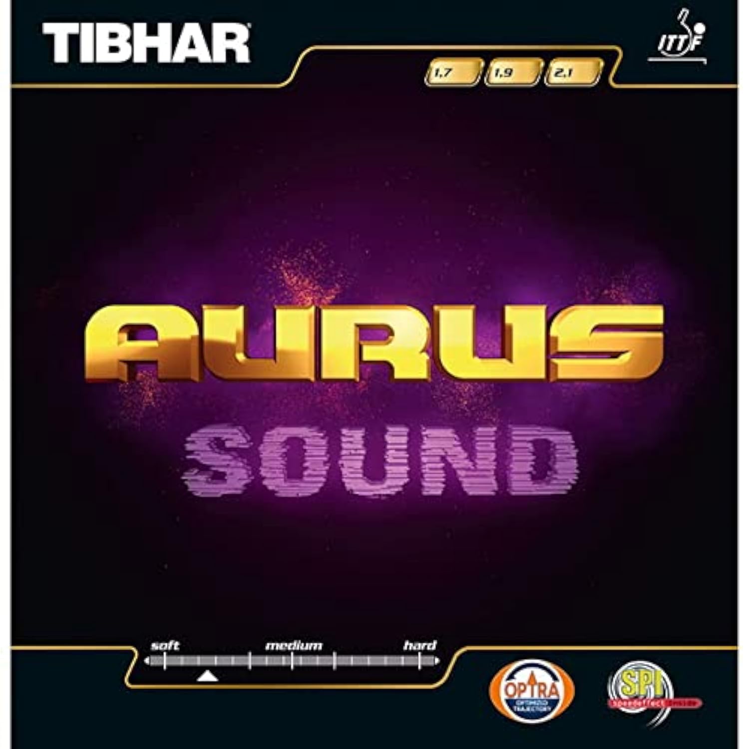 Tibhar AURUS SOUND TABLE TENNIS RUBBER (Black, 1.7mm)