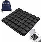 MUGUOY Travel Cushion Airplane Seat, Portable Airplane Seat Cushion for Long Flights,42 Bubbles Pressure Relief Inflatable seat Cushion for Air Travel