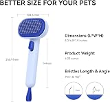 Aumuca Cat Brush Self Cleaning Grooming Brush Front Release Button view 9