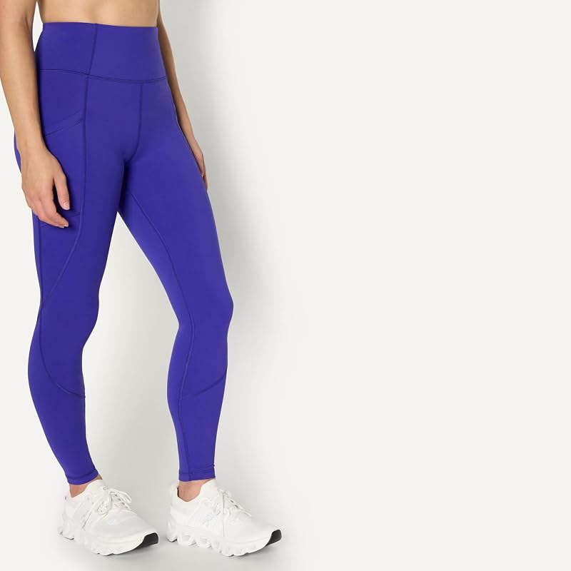 Leggings de Sport pour la Gym, avec ou sans Poches, Longs, Corsaires ou 3/4 Femme, Bleu Royal, L