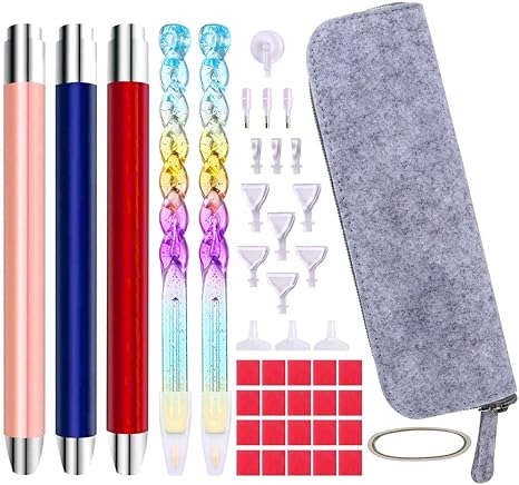 Amazon Co Jp Urijkダイヤモンドアートツール ドリルペン ビーズアート塗装 ネイルアートクロスステッチキット刺繍キット ダイヤモンド塗装工具 収納便利 Urijk ホーム キッチン