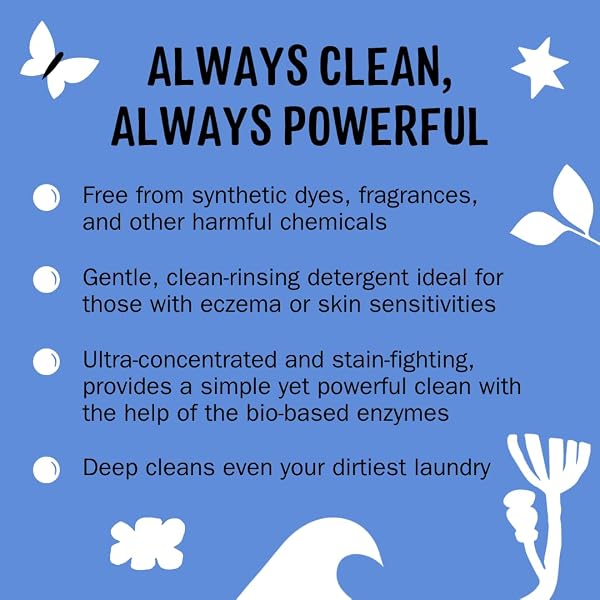 MOLLY’S SUDS LIQUID LAUNDRY DETERGENT | CLEAN LAUNDRY DETERGENT SOAP FOR SENSITIVE SKIN | 2X CONCENTRATED, HIGH EFFICIENCY (HE) (OCEAN MIST – 200 LOADS)
