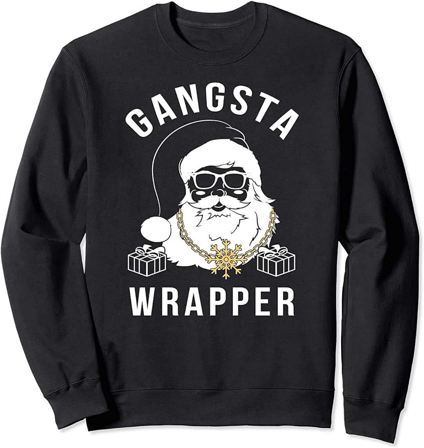 Gangsta Wrapper Gangster Santa Funny Christmas Sweatshirt - Sweatshirt
