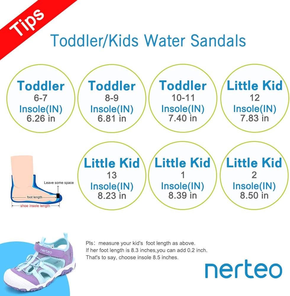  | nerteo Kids Boys Girls Sandals Toddler Water Shoes | Sandals