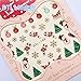 CHARMING MAY Merry Christmas Metallic 3D Tattoos Self-adhesive Manicure Decals Nail Art Sticker 12Packs