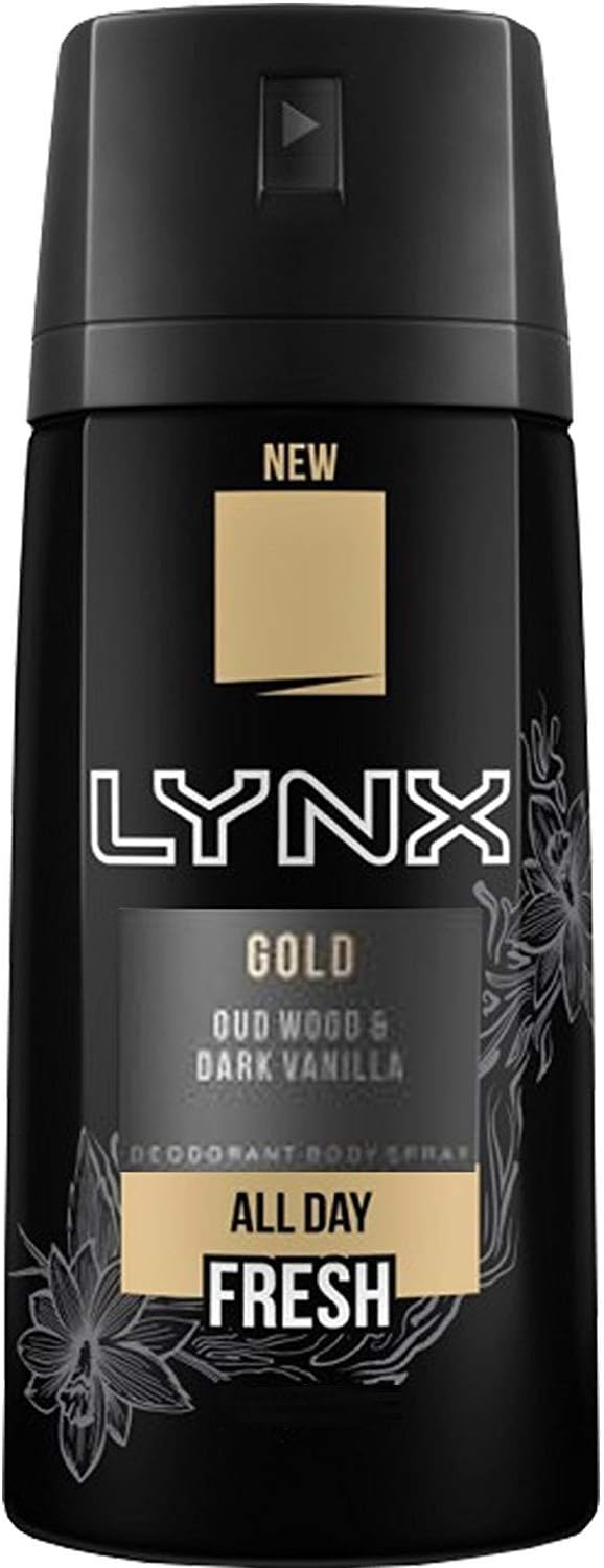 LYNX GOLD DEODORANT BODY SPRAY 150ML PACK OF 6, 150 ml (Pack of 6)
