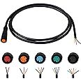 baluoqi Extension Cable 2Pin/3Pin/4Pin/5Pin/6Pin Waterproof Plug with A Single Connector DIY Ebike Line for Electric Bicycle Light/Throttle/Ebrake/Display Ebike Parts