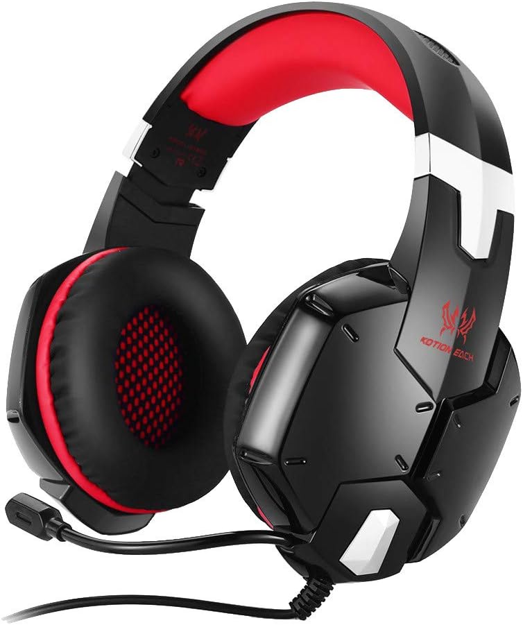 TeaBoy Gaming Headset for Xbox One, PS4,Nintendo Switch, Bass Surround and Noise Cancelling with Flexible Mic, 3.5mm Wired Adjustable Over-Ear Headphones for Destop Laptop PC Mac iPad Smartphones