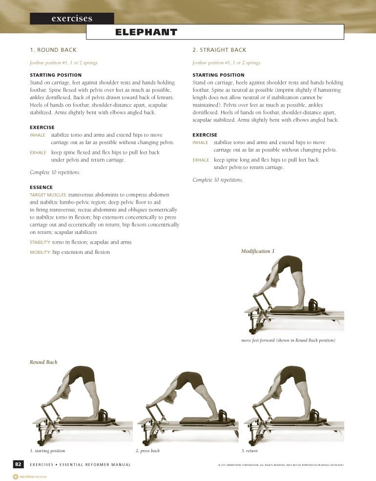 Stott Pilates Essential Reformer Manual-2nd Edition : Exercise Equipment : Sports & Outdoors