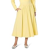 The Drop Womens Arlo Voluminous Cotton Poplin Midi Skirt