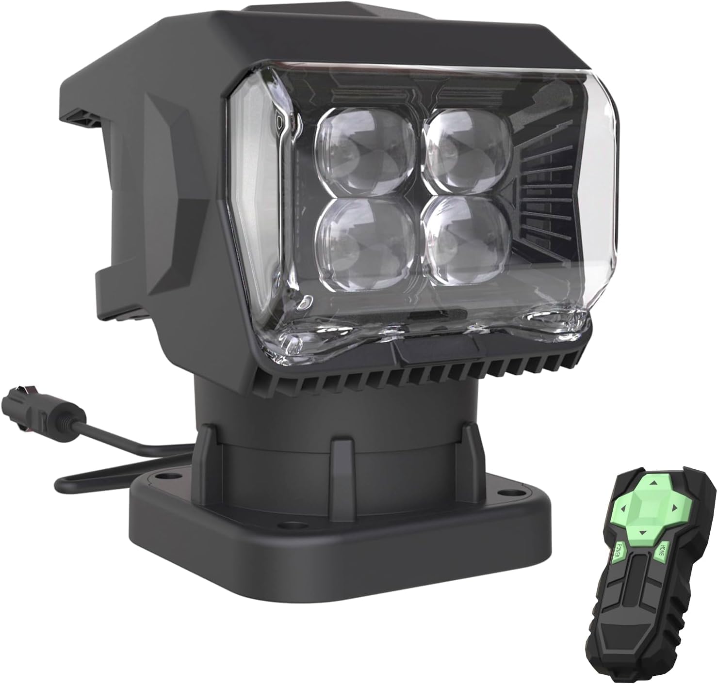 Photo 1 of NOVCAPAR Magnetic Remote Spotlight for Truck, 7500LM 360° Rotating Search Light, IP67 Waterproof 12V/24V Offroad Spot Beam for Truck, Boat, ATV, UTV, Hunting & Marine