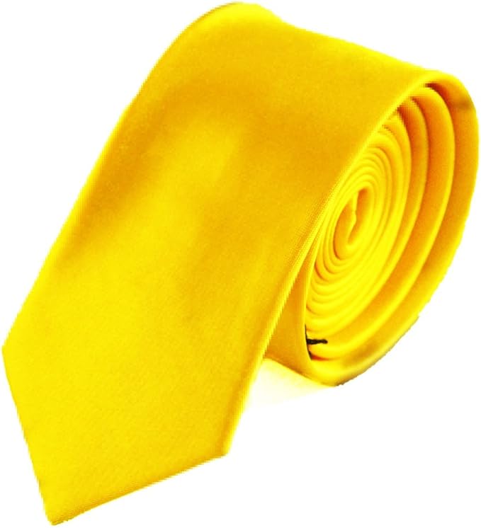 Men's Neckties Solid Neck Tie Yellow at Amazon Men’s Clothing store