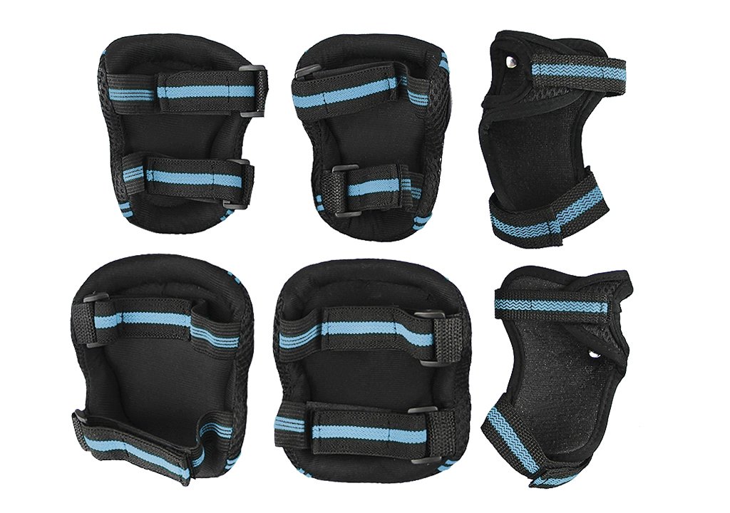 Men Women Adults Knee Elbow Wrist Braces Pads Set Reflective Adjustable