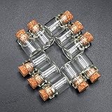 Odoria 1:12 Miniature 10pcs Display Glass Bottles Jars with Cork for Food Storage Dollhouse Kitchen Accessories
