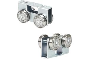 AQQHSAIN 4 Wheel Load Trolley Assembly Hoist Easy Installation Roller Trolley Light Duty Trolley Assembly Roller for Use with