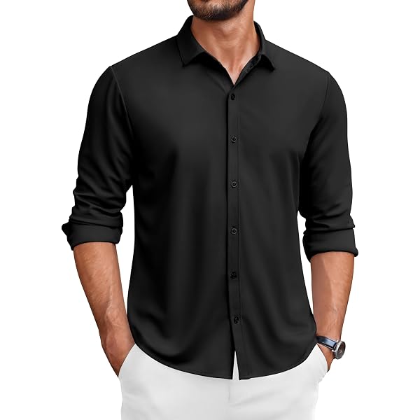 Chemise Homme Manches Longues Extensible – Facile à Repasser, Coupe Regular, Business Et Décontractée, Plusieurs Coloris - 5