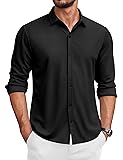 COOFANDY Men's Untucked Wrinkle Free Shirt Casual