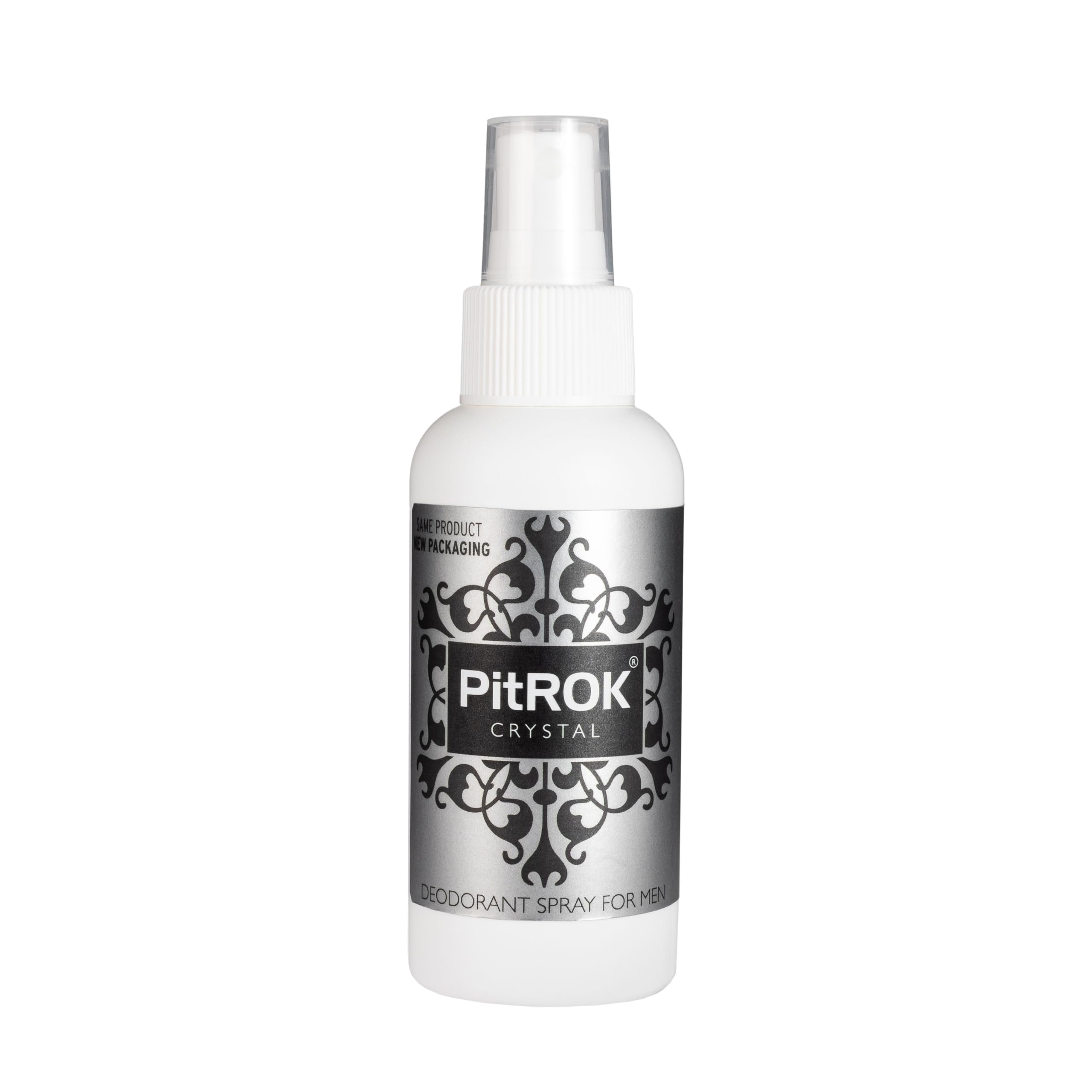 PitROK Crystal Natural Deodorant Spray for Men, 1 x 100 ml, Pump Spray, Vegan, Cruelty Free, Sensitive Skin Deodorant, with Aloe Vera and Grapefruit Seed Extract. Made in the UK.