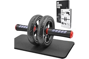 FEELCAT Ab roller wheel with knee pad for abdominal exercise core workout weight loss no noise easy to assembling light weight perfect home gym equipment for men & women