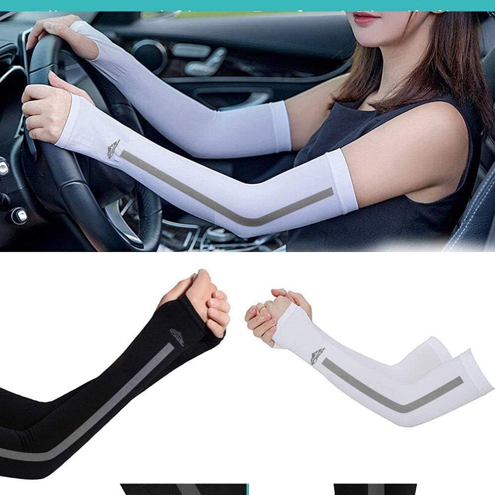 UV Sun Protection Arm Sleeves - Cooling Compression Sleeves for Men & Women - Arm slimming Cover/Shield/Warmers for Basketball, Running, Cycling, Golf & Other Outdoor Sports (3 pairs): Clothing