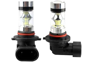 QODOLSI 2 PCS 9005/9006 LED Car Fog Light Bulb, Daytime Running lights, 6500K Front Light, 12V 100W Low Beam Lights, Universa