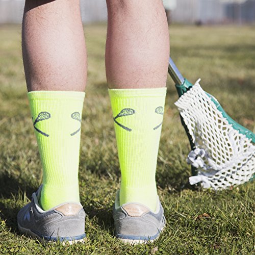 image for ChalkTalkSPORTS Athletic Half Cushioned Lacrosse Crew Socks | Mid Calf