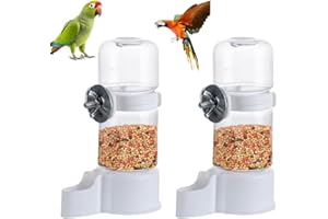 2 Pcs Automatic Bird Water Dispenser, Parrot Feeder, 140ml Automatic Feeder, Bird Food Feeder for Cage, Parakeet Cage Accesso