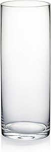 WGV Cylinder Vase, 3" W x 8" H, Clear Bud Skinny Narrow Glass Candle Holder Planter Terrarium for Wedding Party Flowers Centerpieces Home Office Decor, 1 Piece