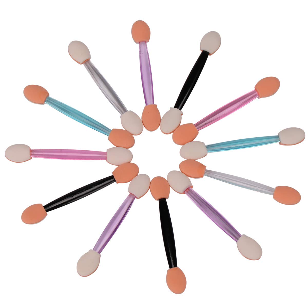 Akstore 100PCS Disposable Dual Sides Eye Shadow Sponge Applicator Eyeshadow Brushes Makeup Brush (Multicolors): Beauty