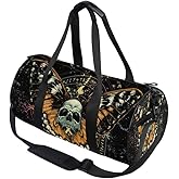 MNSRUU Duffel Bags Mysterious Skull Horoscope Overnight Bags Weekend Bag Sports Gym Bag for Men Women Duffel Bags for Traveling