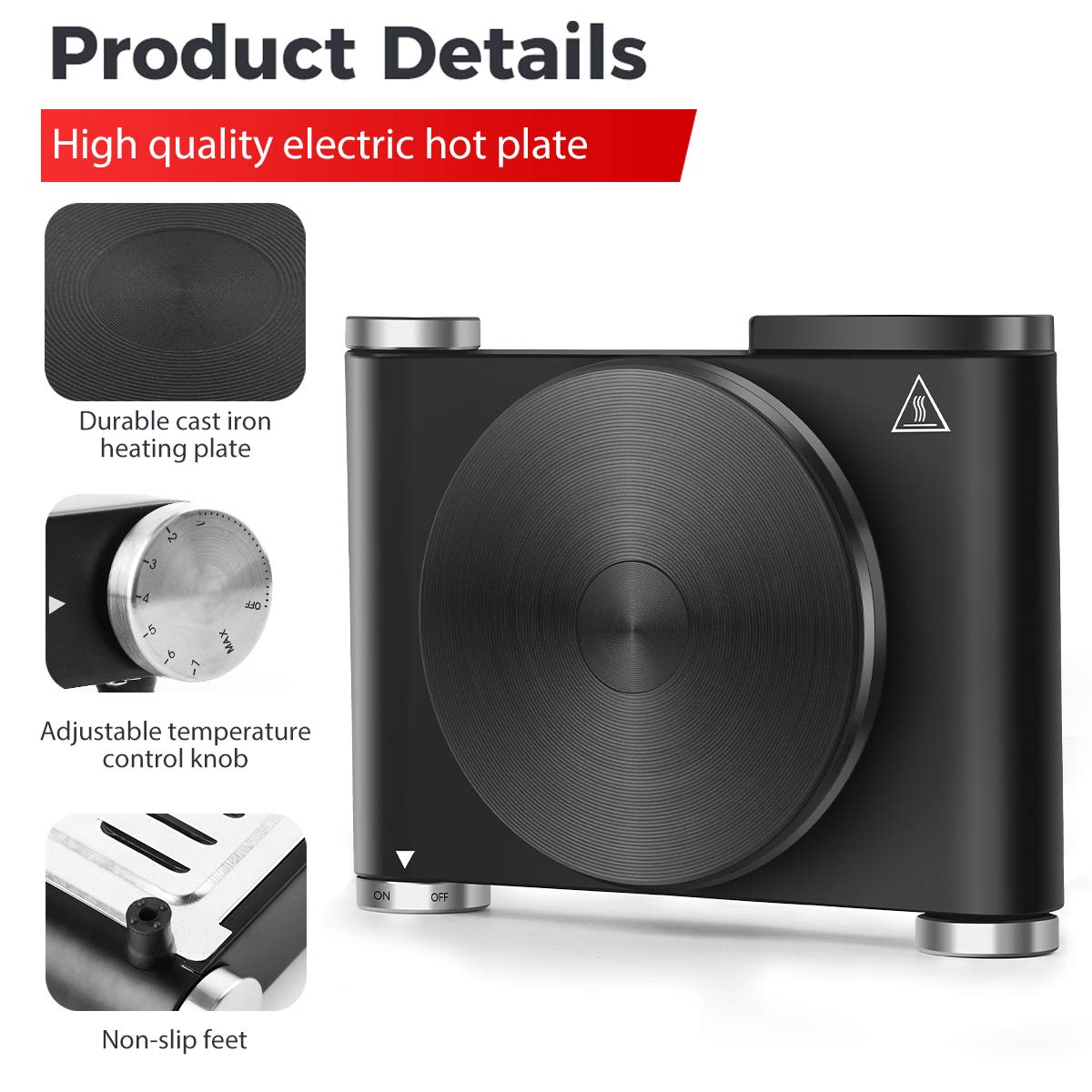 Mua CUSIMAX Electric Hot Plate for Cooking Portable Single Burner 1500W