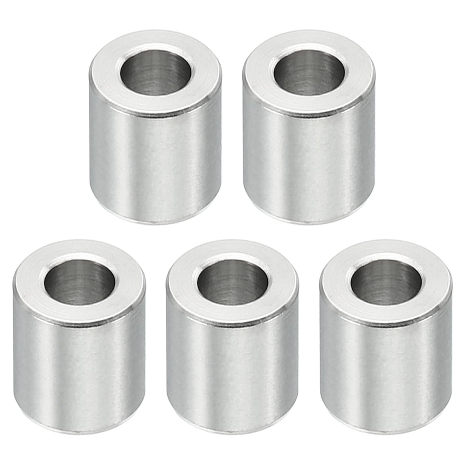 PATIKIL M4 Stainless Steel Spacers, 5 Pcs Metal Spacer Stainless Steel 4.2mm ID x 8mm OD x 8mm L Stainless Steel Spacers Screw Standoff Round for 5/32inch or M4 Screw Bolts