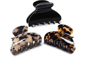 Women Medium Hair Clips Tortoise Claw Clips Celluloid Jaw Clips Leopard Print Hair Clamps Fashion Hair Accessories